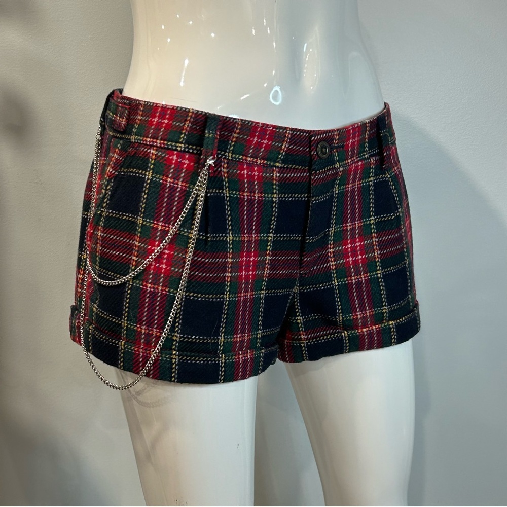 Plaid Women's Shorts - Red & Navy